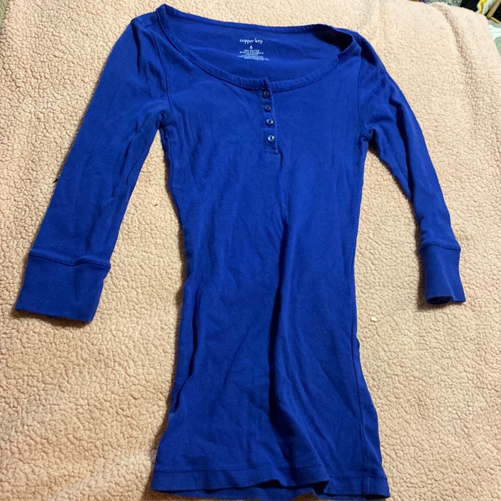 cute simple blue top